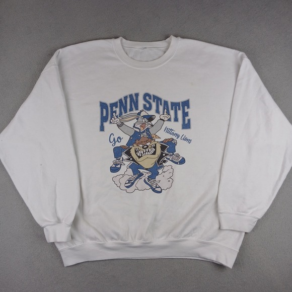 Looney Tunes Other - Vintage Looney Tunes Penn State Sweatshirt Mens XXL White Bugs Bunny Taz NCAA